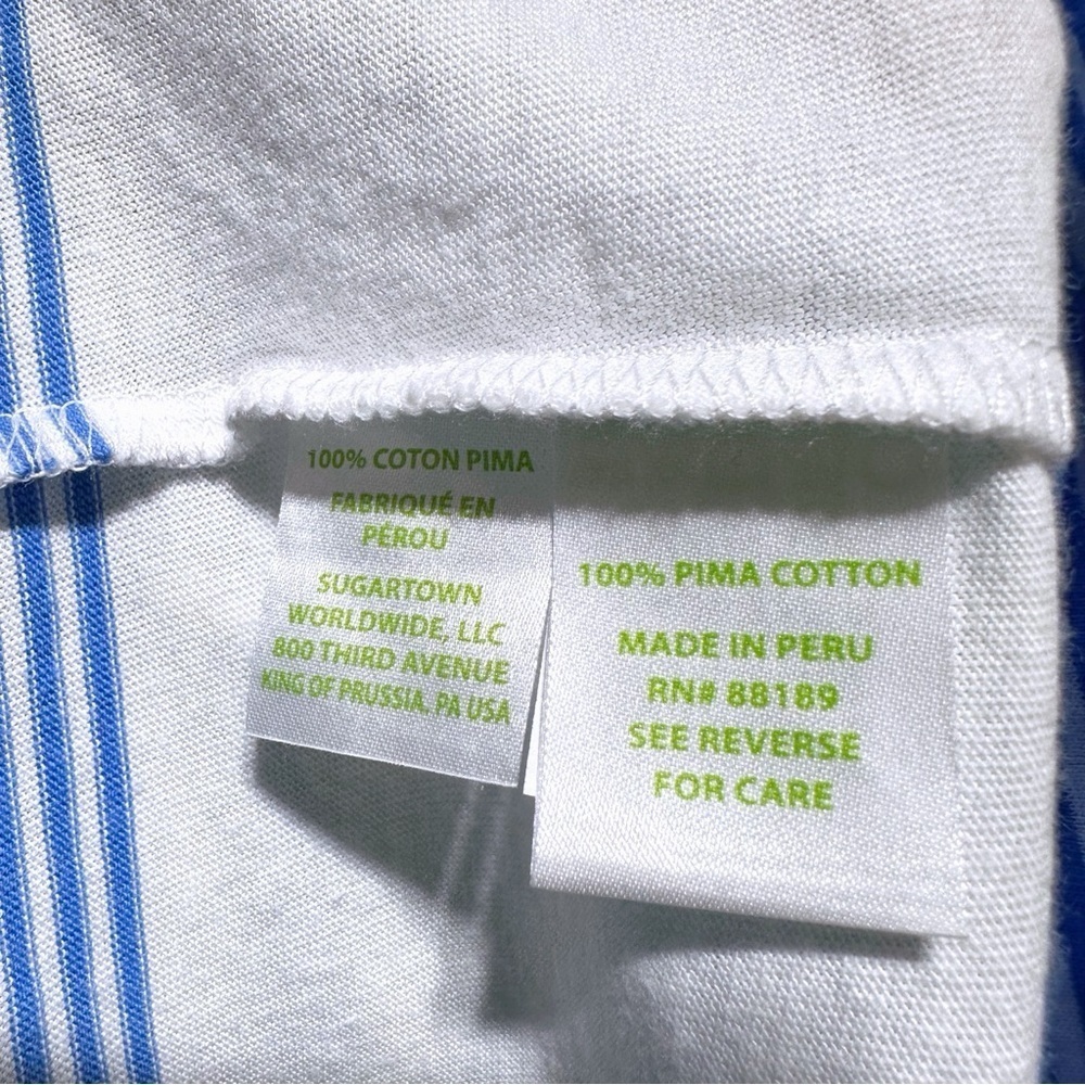 Lilly Pulitzer Marlow Bay Blue Coconut Stripes Dress Cotton Size S 3/4 Sleeves - Picture 9 of 10